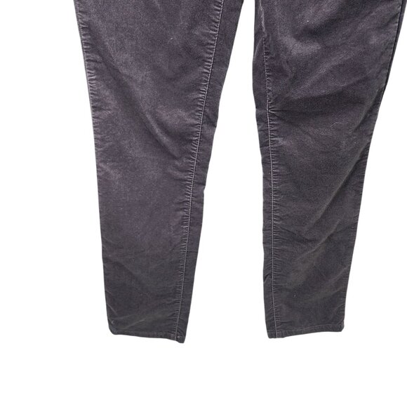 Talbots Womens Velveteen Straight Leg Pant Grey Stretch Cotton Elastane Size 8 - Picture 9 of 10